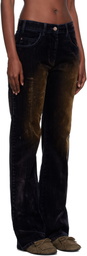 OPEN YY Black Velvet Denim Trucker Jeans