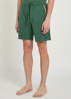 Boss Unique Logo Stretch-cotton Shorts Green