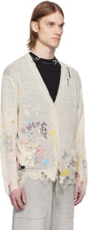 R13 Off-White Boyfriend Cardigan
