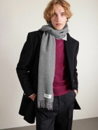 CELINE - Logo-Appliquéd Fringed Cashmere Scarf
