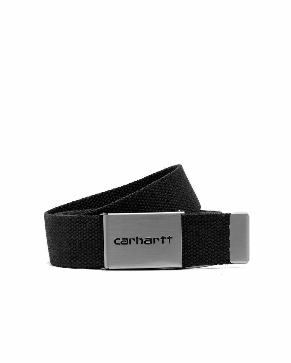 Photo: Carhartt Wip Clip Belt Chrome Black - Mens - Keychains