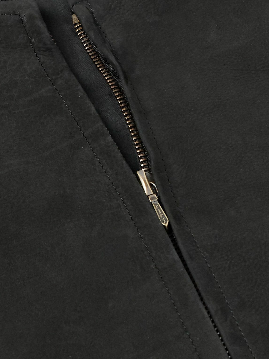 A.PRESSE - Nubuck Bomber Jacket - Black