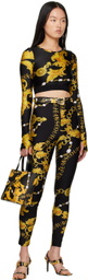 Versace Jeans Couture Reversible Black & Gold Printed Tote