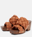 Zimmermann - Braided leather and wood clogs