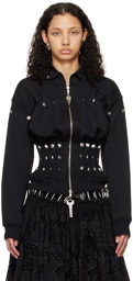 Chopova Lowena Black Snap Hoodie