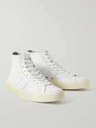 TOM FORD - Cambridge Leather High-Top Sneakers - White