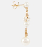 Sophie Bille Brahe - Rêve de Tulipe 14kt gold earrings with diamonds and pearls