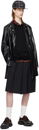 UNDERCOVER Black Pleated Skirt