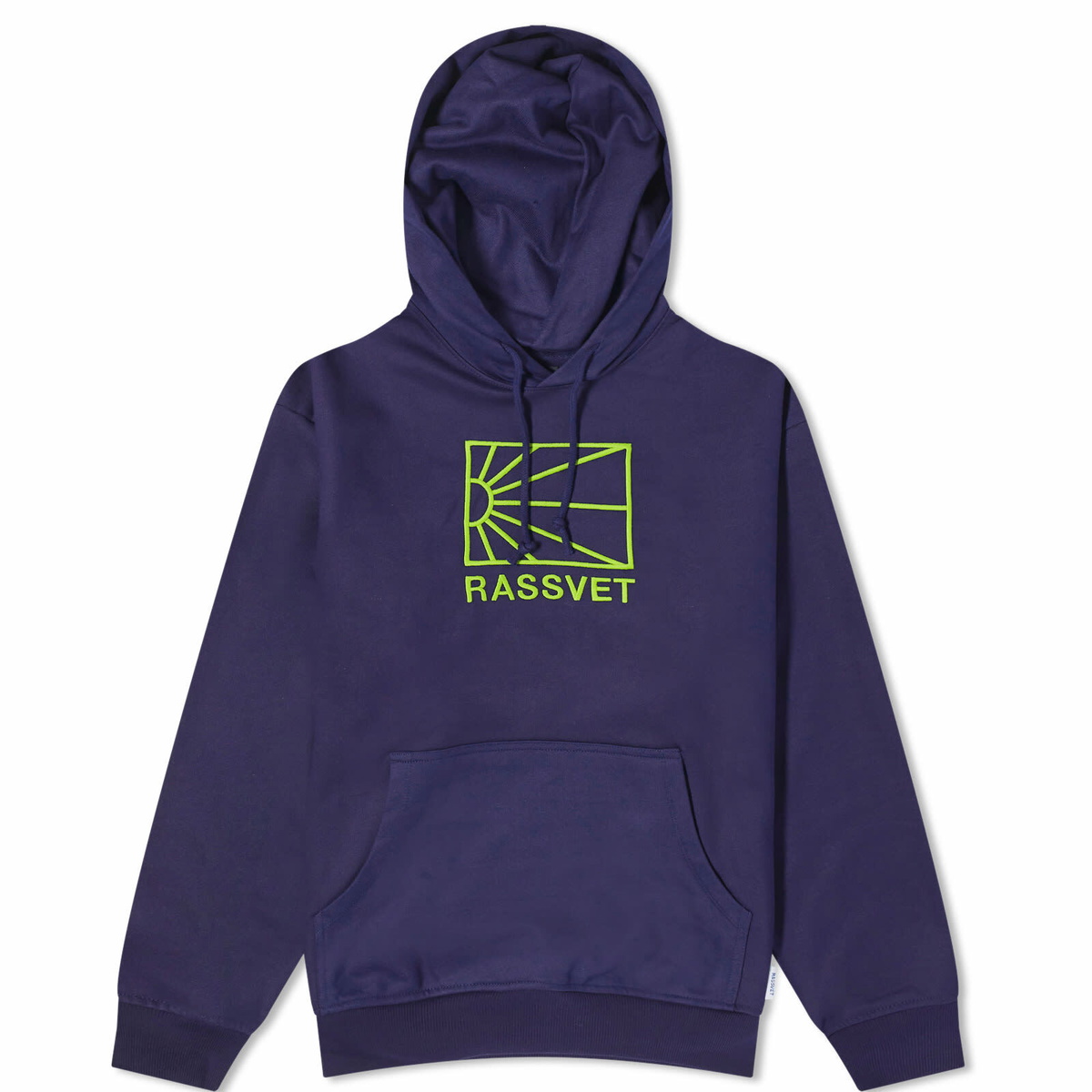 PACCBET Men's Washed Logo Pullover Hoodie in Navy PACCBET