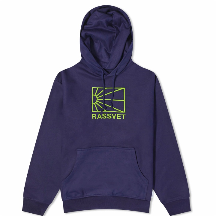 Photo: PACCBET Men's Washed Logo Pullover Hoodie in Navy