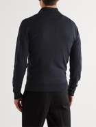 John Smedley - Tapton Slim-Fit Merino Wool Half-Zip Sweater - Gray