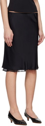 Kallmeyer Black Nola Layered Midi Skirt