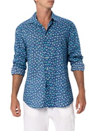 MC2 Saint Barth Man Muslin Cotton Shirt Sikelia With Crabs Print