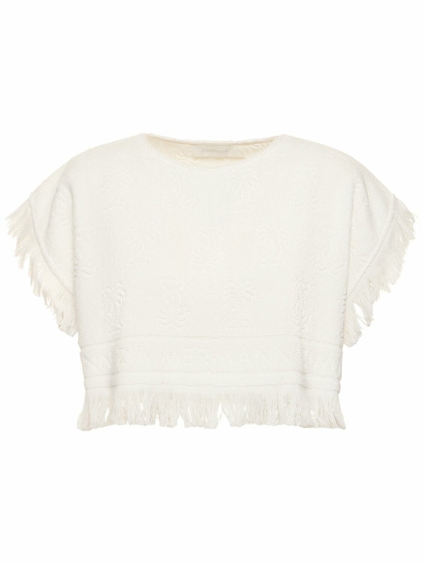 Photo: ZIMMERMANN - Alight Cotton Toweling Crop Top