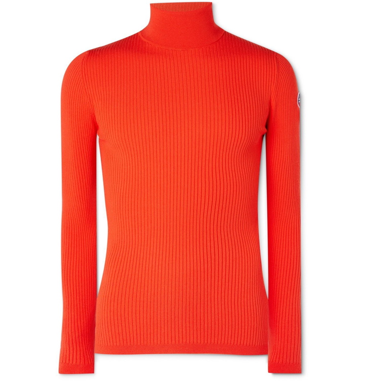 Photo: Fusalp - Ceillac Ribbed-Knit Rollneck Ski Base Layer - Red