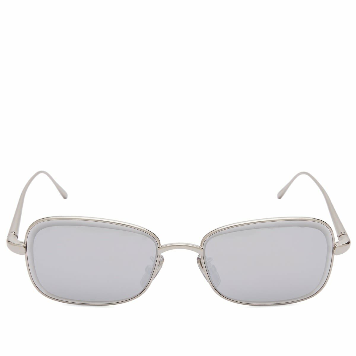 Loewe Eyewear Anagram Metal Sunglasses in Silver 