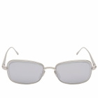 Loewe Eyewear Anagram Metal Sunglasses in Silver 