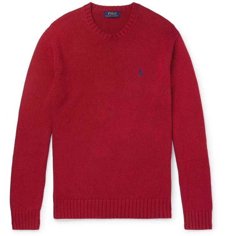 Photo: Polo Ralph Lauren - Cotton Sweater - Men - Red