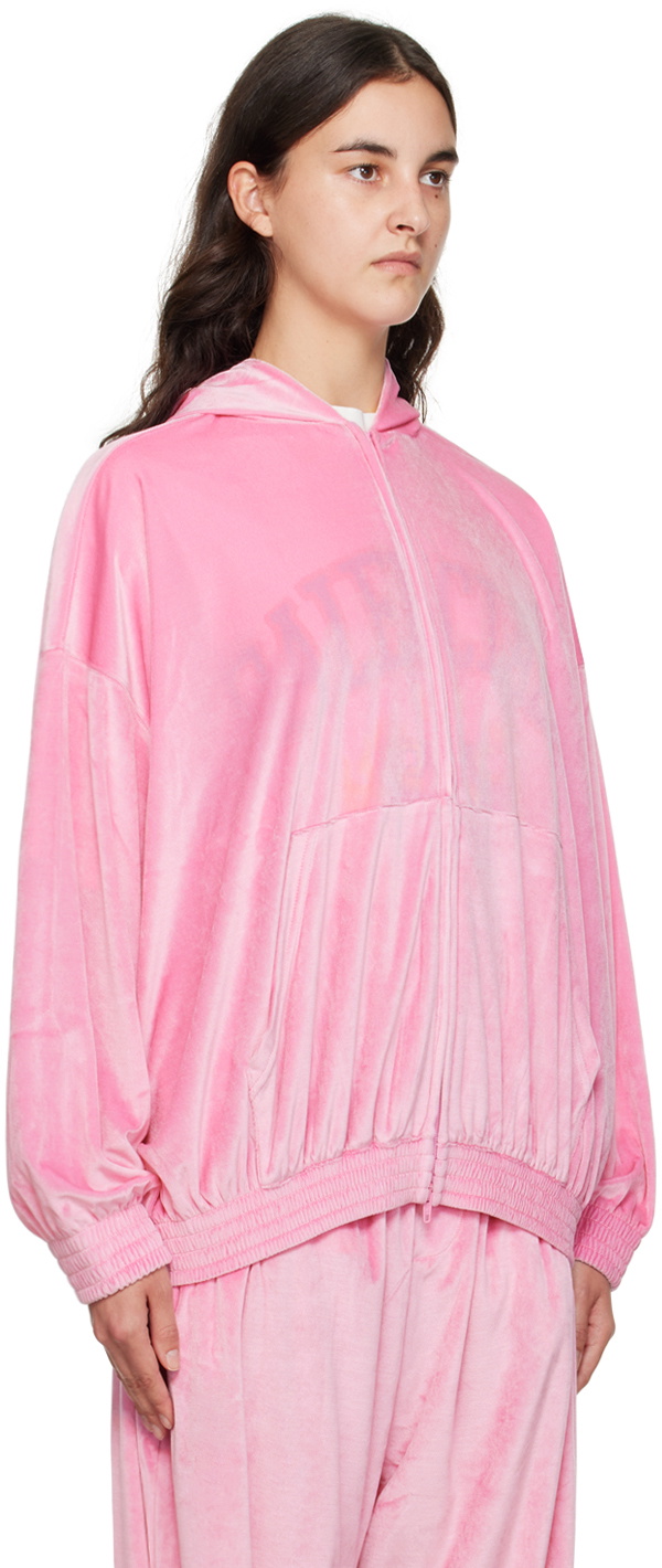 送料込直営店+BALENCIAGA+BB PARIS STRASS HOODIEラージフィット Balenciaga Pink BB Paris Strass Hoodie Balenciaga