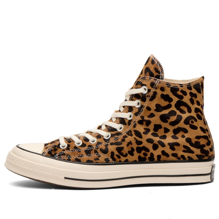 Photo: Converse Chuck Taylor 1970s Leopard Pony Hair Hi Sneaker in Black/Natural Ivory/Egret