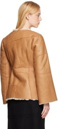 by Malene Birger Beige Albertas Shearling Reversible Jacket