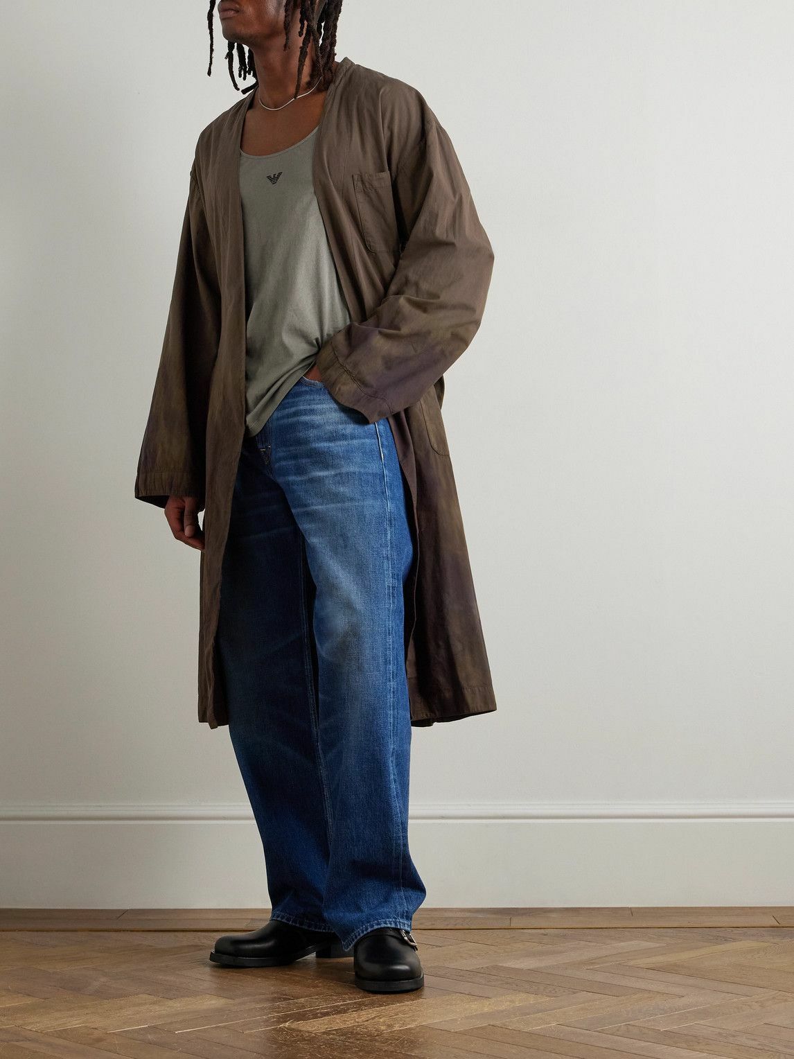 Our Legacy - Emporio Armani Toga Cotton Trench Coat - Brown Our Legacy