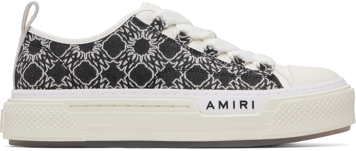 AMIRI White & Gray MA Quad Court Low Sneakers