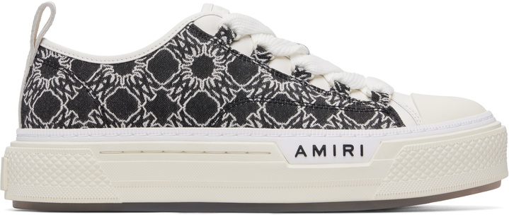 Photo: AMIRI White & Gray MA Quad Court Low Sneakers