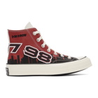 Converse Burgundy and Black Chinatown Market Edition Bulls Chuck 70 Hi Sneakers