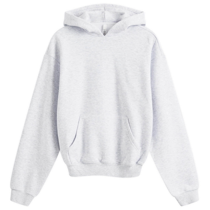 Photo: SKIMS Women's Cotton Fleece Classic Pullover Hoodie in Light Heather Grey