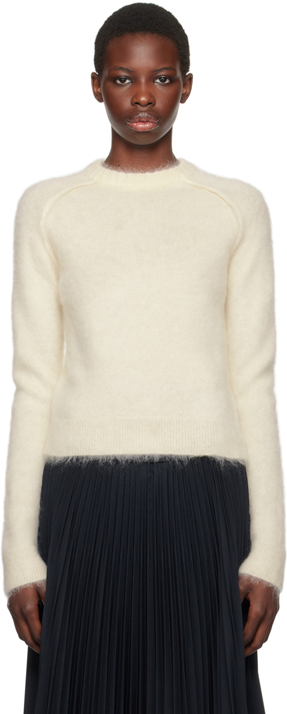 Jil Sander Off-White Crewneck Sweater