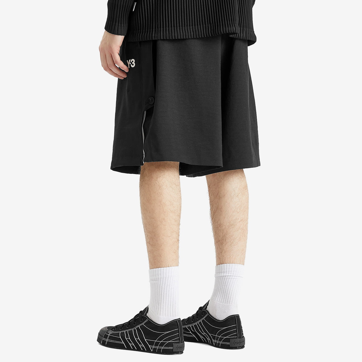 パンツ Y-3 25ss SPORT UNIFORM 3-STRIPES SHORTS Y-3 Men's Sport Uniform 3 Stripe Shorts in Black Y-3
