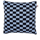 Goods of May Sidney Checkerboard Cushion in Blue/Navy