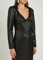 Roland Mouret Crystal-embellished Crepe Cropped Jacket Grey