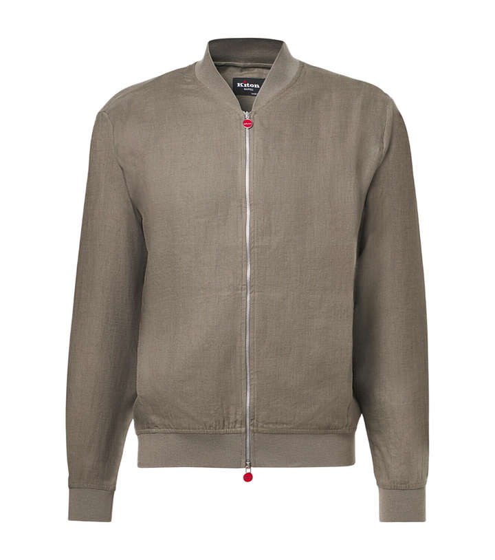 Photo: Kiton Linen bomber jacket