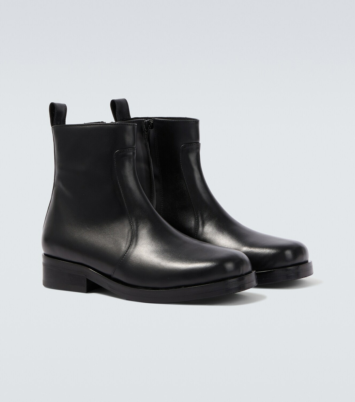 Studio Nicholson Square leather ankle boots
