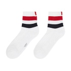 Thom Browne White RWB Stripe Athletic Socks