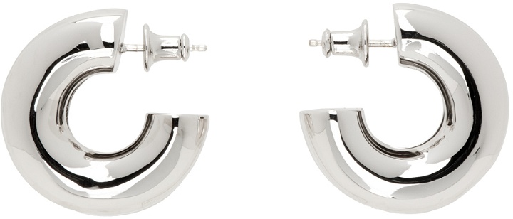 Photo: Numbering Silver Double Hoop Earrings