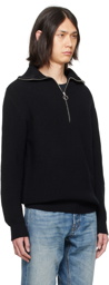 Lardini Black High Neck Sweater
