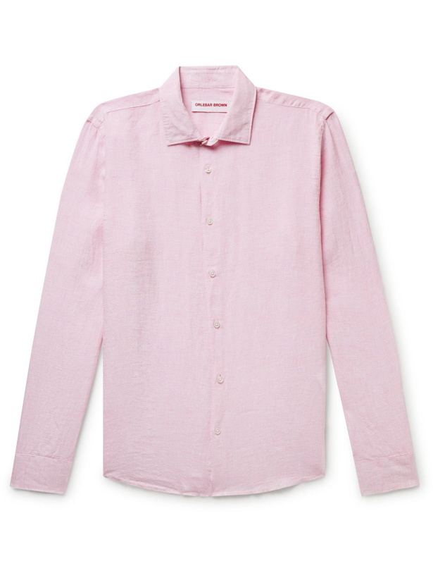 Photo: Orlebar Brown - Slim-Fit Giles Linen Shirt - Pink