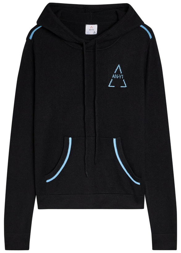 Photo: AN-Y1 H Vita Fine-knit Hooded Cashmere Jumper Black