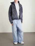 Balenciaga - Wide-Leg Distressed Jeans - Blue