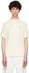 Fred Perry Beige Honeycomb Polo