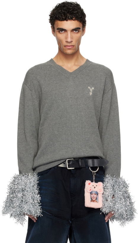 Photo: doublet Gray Cheerleading Pompon Sweater