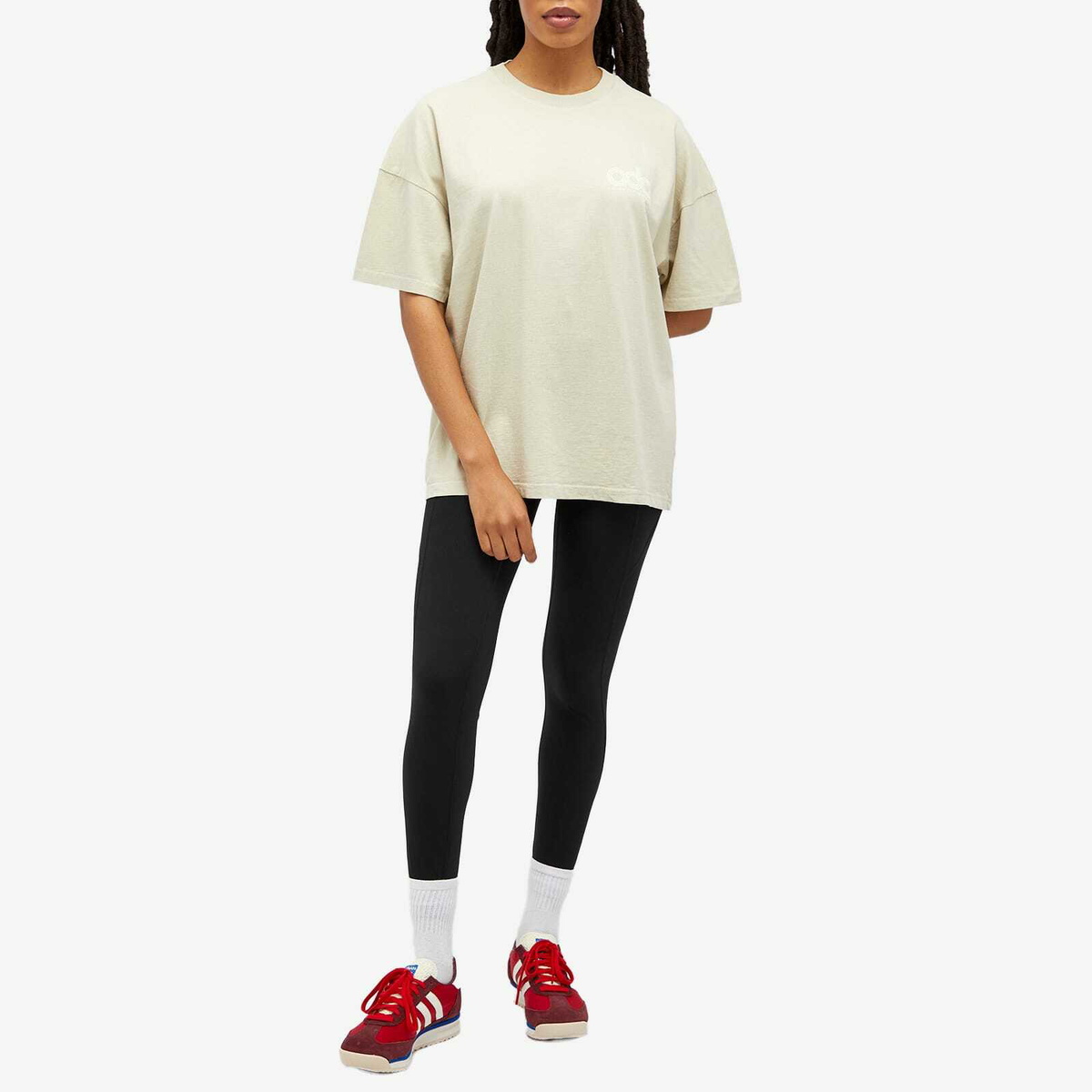 Adanola Women's Performance Washed Boxy T-Shirt in Grey