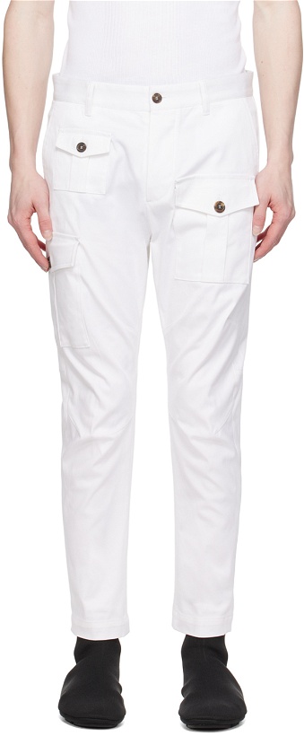 Photo: Dsquared2 White Sexy Cargo Pants