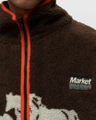 Market Sequoia Polar Fleece Jacket Brown/Grey - Mens - Fleece Jackets