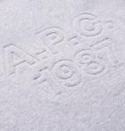 A.P.C. - Hartman Logo-Embossed Mélange Cotton-Jersey T-Shirt - Gray