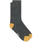 Barbour Men's Houghton Sock in Charcoal/Ochre