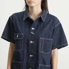 Beams Boy Women's Denim Short Sleeve top in Indigo